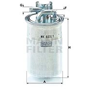 MANN-FILTER WK823/1 for AUDI; SKODA; VW - Fuel Filter