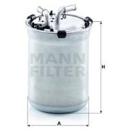 MANN-FILTER WK823/2 for AUDI; SEAT; SKODA; VW - Fuel Filter