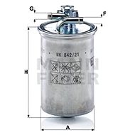 MANN-FILTER WK842/21x for AUDI cars - Fuel Filter