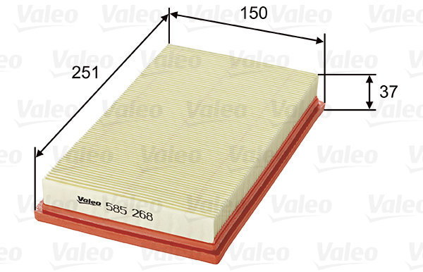 VALEO 585268 for SUBARU; SUZUKI - Air Filter