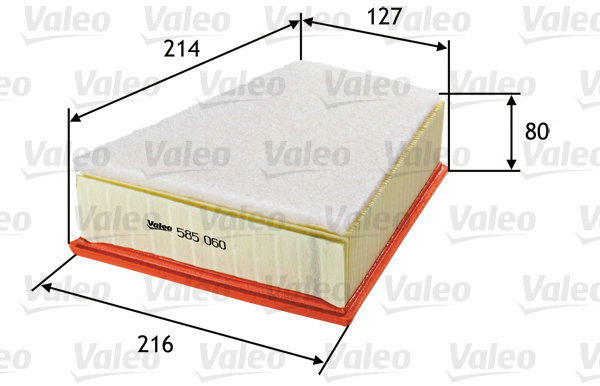 VALEO 585060 for SEAT; SKODA; VW - Air Filter