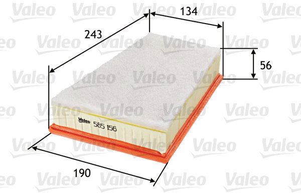 VALEO 585156 for RENAULT - Air Filter
