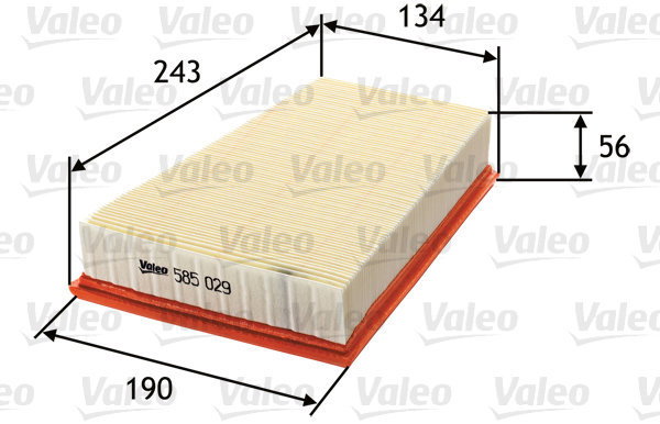 VALEO 585029 for RENAULT - Air Filter
