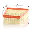 MANN-FILTER C2512 for RENAULT - Air Filter