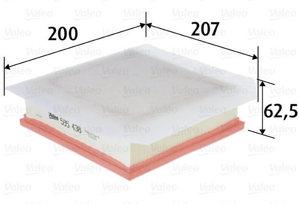 VALEO 585438 for OPEL - Air Filter