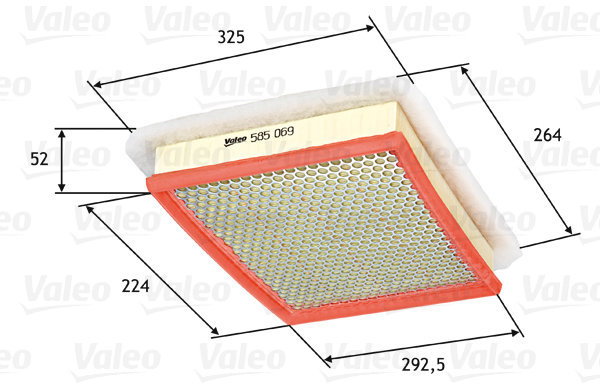 VALEO 585069 for OPEL - Air Filter