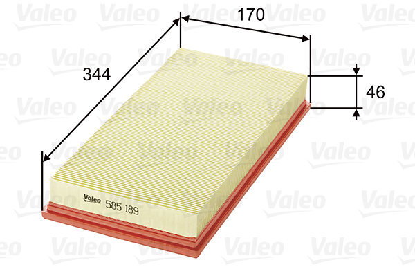 VALEO 585189 for MITSUBISHI; VOLVO - Air Filter