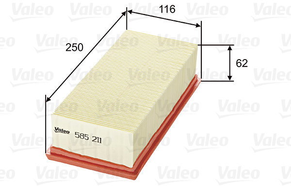 VALEO 585211 for MITSUBISHI; SMART - Air Filter