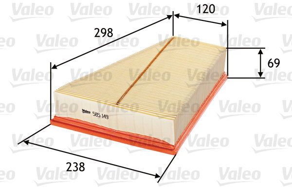 VALEO 585149 for FORD; VOLVO - Air Filter