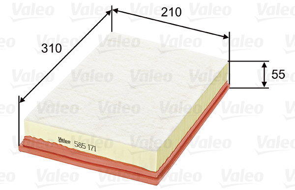VALEO 585171 for FORD; SEAT; VW - Air Filter