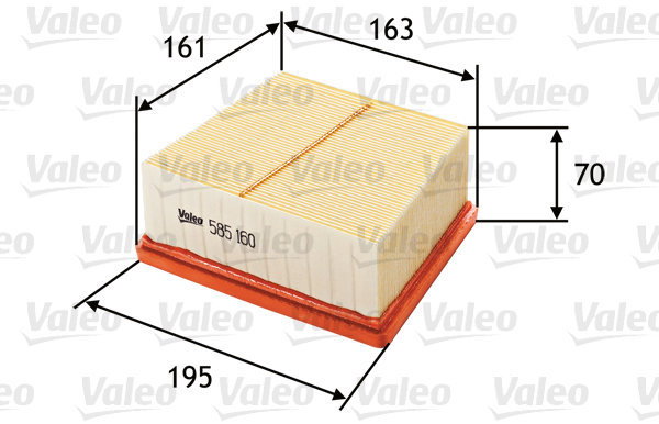 VALEO 585160 for FORD; MAZDA - Air Filter
