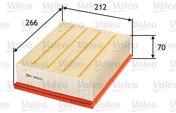 VALEO 585043 for AUDI; SEAT - Air Filter