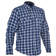 OXFORD Shirt KICKBACK CHECKER with Kevlar® Lining Blue/White L - Motorcycle Riding Shirt