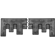 RIGUM RIGUM Rubber Car Mats for FORD Custom 2018->, Black (for 2nd Row of Seats, Set of 2) - Car Mats
