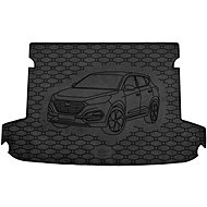 ACI HYUNDAI Tucson 2015->Rubber Boot Tray with Car Illustration, Black - Boot Tray