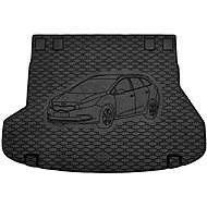 ACI KIA Cee'd 2012->2015 Rubber Boot Tray with Car Illustration, Black (SW) - Boot Tray