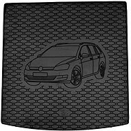 ACI VW GOLF 2013->Rubber Boot Tray with Car Illustration, Black (Variant - Upper Level) - Boot Tray