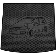 ACI VW TOURAN 2015->Rubber Boot Tray with Car Illustration, Black (Upper Level) - Boot Tray