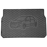ACI CITROEN C3, 2016->Rubber Boot Tray with Car Illustration, Black - Boot Tray