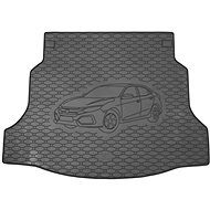 ACI HONDA Civic 2017->Rubber Boot Tray with Car Illustration, Black - Boot Tray