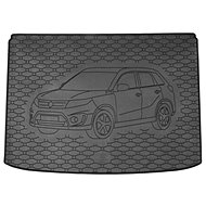 ACI SUZUKI Vitara 2015->Rubber Boot Tray with Car Illustration, Black (Upper Level) - Boot Tray