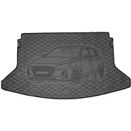 ACI HYUNDAI i30, 2017->Rubber Boot Tray with Car Illustration, Black (HB - Single Floor Version) - Boot Tray