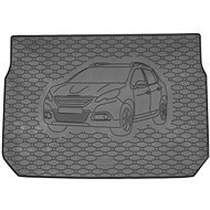 ACI PEUGEOT 2008, 2013->Rubber Boot Tray with Car Illustration, Black - Boot Tray