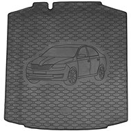 ACI ŠKODA RAPID 2012->Rubber Boot Tray with Car Illustration, Black - Boot Tray