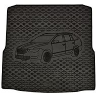 ACI ŠKODA SUPERB 2008->2013 Rubber Boot Tray with Car Illustration, Black (Estate) - Boot Tray