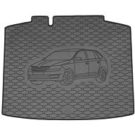 ACI ŠKODA RAPID 2012->Rubber Boot Tray with Car Illustration, Black (Spaceback) - Boot Tray