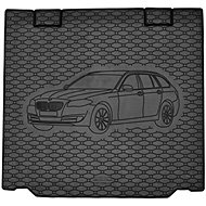 ACI BMW 5, 2017-> Rubber Boot Tray with Car Illustration, Black (Estate) - Boot Tray