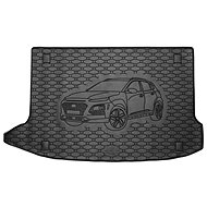 ACI HYUNDAI Kona 2017-> Rubber Boot Tray with Car Illustration, Black (Upper Position) - Boot Tray