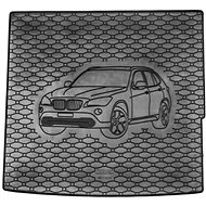 ACI BMW X1 E84, 2009->2012 Rubber Boot Tray with Car Illustration, Black - Boot Tray