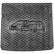 ACI DACIA Duster 2018-> Rubber Boot Tray with Car Illustration, Blackk (4x4) - Boot Tray
