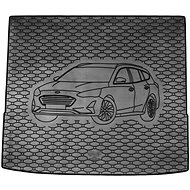 ACI FORD Focus 2018-> Rubber Boot Tray with Car Illustration, Black (Estate - Upper Position) - Boot Tray