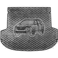 ACI HYUNDAI Santa Fe 2018-> Rubber Boot Tray with Car Illustration, Black (5 Seats) - Boot Tray