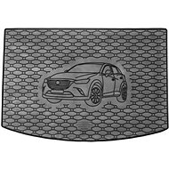 ACI MAZDA CX-3, 2015-> Rubber Boot Tray with Car Illustration, Black (Upper Position) - Boot Tray