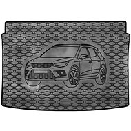 ACI SEAT Arona 2017-> Rubber Boot Tray with Car Illustration, Black (Upper Position) - Boot Tray