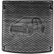 ACI AUDI Q8 2018-> Rubber Boot Tray with Car Illustration, Black - Boot Tray