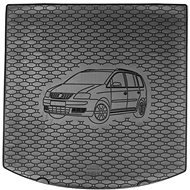 ACI VW TOURAN 2003->2006 Rubber Boot Tray with Car Illustration, Black (Lower Position) - Boot Tray