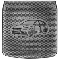 ACI AUDI A4 15 - Rubber Boot Tray with Car Illustration, Black - Boot Tray