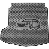 ACI MAZDA 3, 19 - Rubber Boot Tray with Car Illustration, Black - Boot Tray