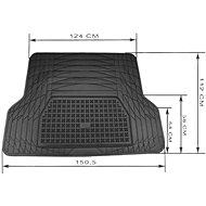 ACI Universal Rubber Boot Tray with Adjustable Shape (max. dimensions 112x124/150.5cm) - Boot Tray