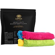 Lotus Heavy Duty Microfibre Cloths 4colour/Pack 370gsm - Car Microfiber Cloth