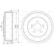 VALEO Brake drum 237047 - Brake drum