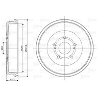 VALEO Brake drum 237063 - Brake drum