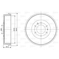 VALEO Brake drum 237080 - Brake drum