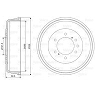 VALEO Brake drum 237108 - Brake drum