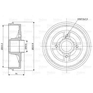 VALEO Brake drum 237003 - Brake drum