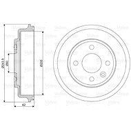 VALEO Brake drum 237089 - Brake drum